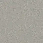 Pebble-grain leather texture sample in light gray with fine, consistent indentations; matte finish, durable full-grain appearance, labeled “tiepolo clay 202”.
